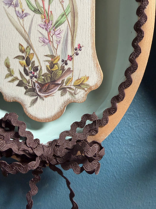Upcycled Silver Plate Veggie Server into gallery wall art