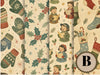 1950s Christmas rice paper Set B
