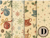1950s Christmas rice paper Set D