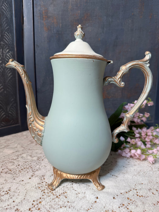 Blue Bird Teapot upcycled Silver Plate | For decorative use only