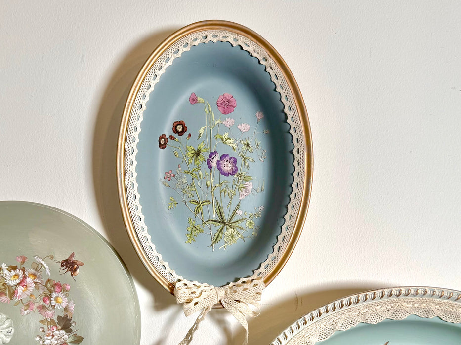 Upcycled Gallery Artwork out of Silver Plate Veggie Server