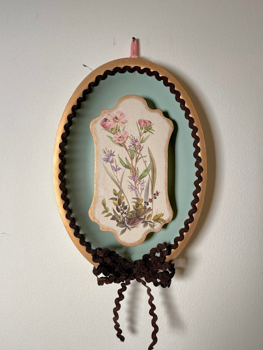 Upcycled Silver Plate Veggie Server into gallery wall art