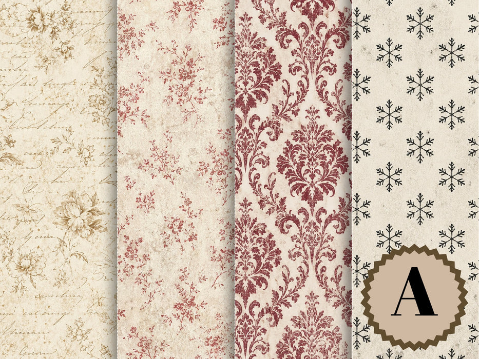 Belsnickel and Bough rice paper Set A