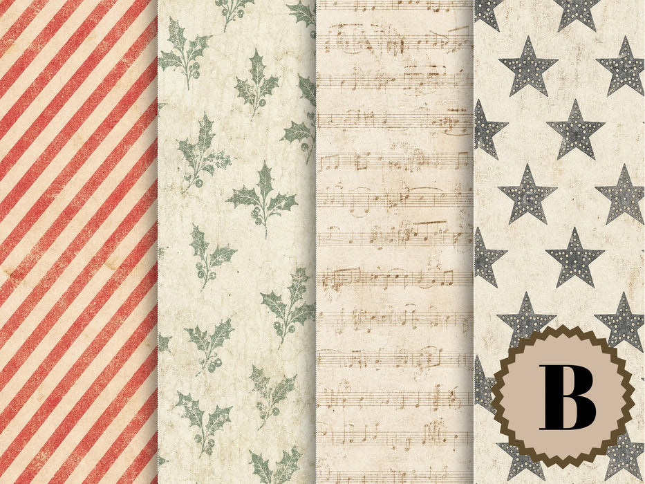 Belsnickel and Bough rice paper Set B