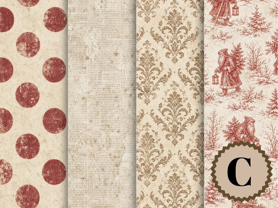 Belsnickel and Bough rice paper Set C