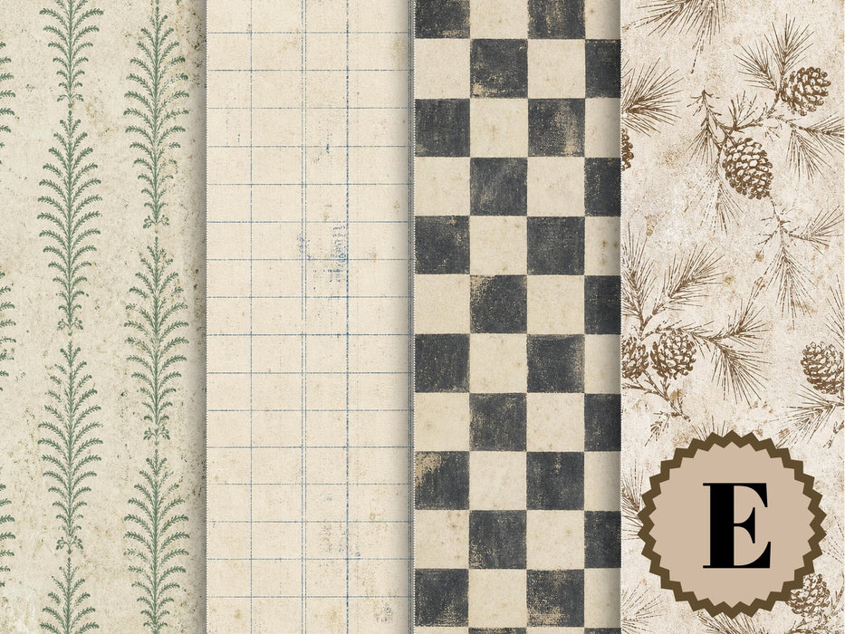 Belsnickel and Bough rice paper Set E