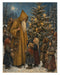 Belsnickel and Bough Gold and White Robes rice paper