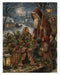 Belsnickel and Bough Market Village and Sled rice paper
