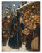 Belsnickel and Bough Market Village and Sled rice paper