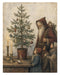 Belsnickel and Bough Red Robe Christmas Eve rice paper