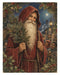 Belsnickel and Bough Red Robe Christmas Eve rice paper