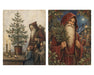Belsnickel and Bough Red Robe Christmas Eve rice paper