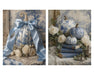 Blue and White Toile Pumpkins rice paper