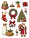 Classic Christmas Eve Waterslide Transfers: Milk, Cookies & Santa - printed waterslide transfer sheet