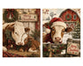 Down at the Barn: Cows & Highland Calves rice paper