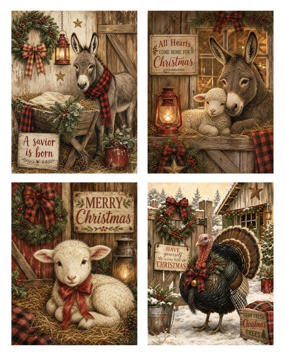 Down at the Barn: Donkey, Lamb & Turkey rice paper