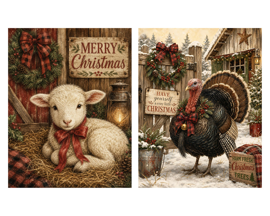 Down at the Barn: Donkey, Lamb & Turkey rice paper