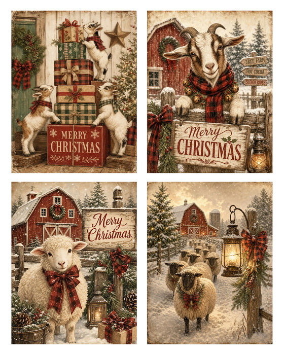Down at the Barn: Goats & Sheep rice paper