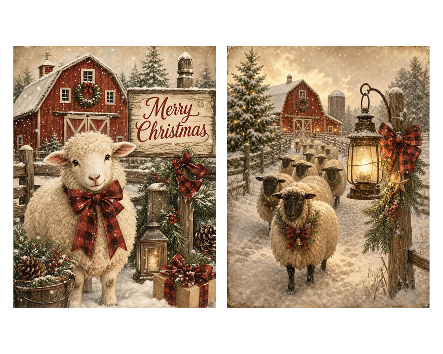 Down at the Barn: Goats & Sheep rice paper
