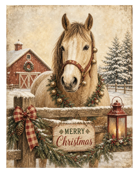 Down at the Barn: Horses, Pony & Farm Dog rice paper