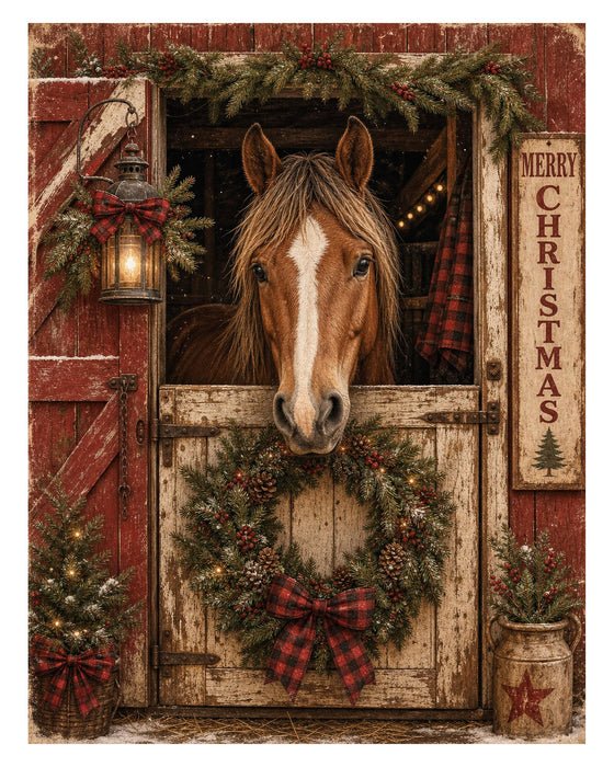 Down at the Barn: Horses, Pony & Farm Dog rice paper