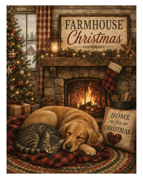 Down at the Barn: Horses, Pony & Farm Dog rice paper