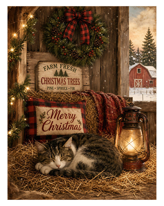 Down at the Barn: Pig, Goose, Ducks & Barn Cat rice paper