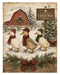 Down at the Barn: Pig, Goose, Ducks & Barn Cat rice paper
