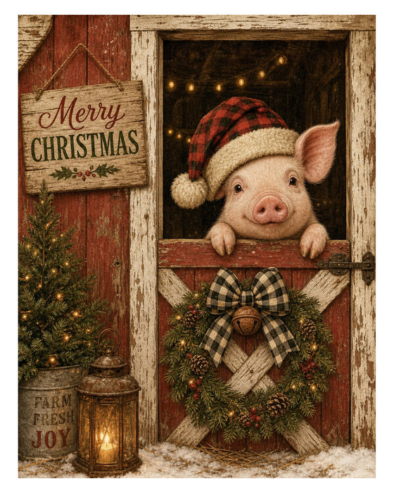 Down at the Barn: Pig, Goose, Ducks & Barn Cat rice paper