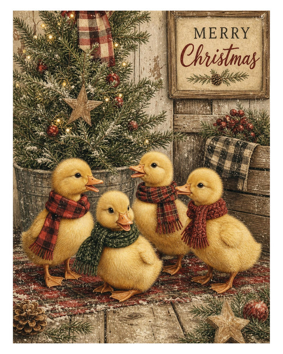 Down at the Barn: Roosters, Hens & Ducklings rice paper