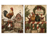 Down at the Barn: Roosters, Hens & Ducklings rice paper