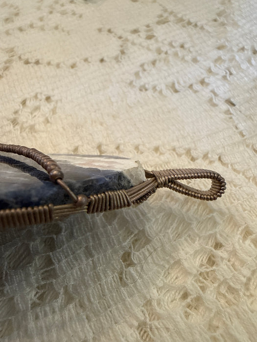 Wrapped sodalite Pendant