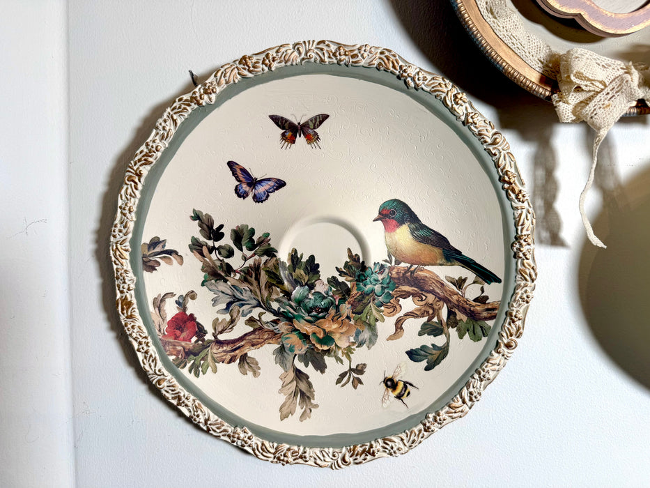 Upcycled Bird Tray into Gallery Wall Art