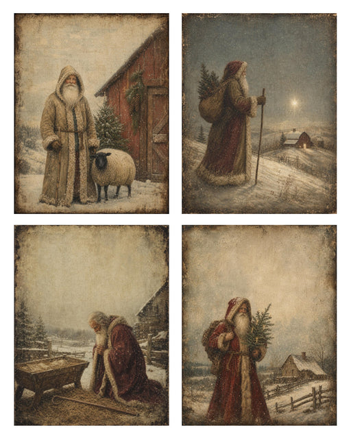 Father Christmas Farmstead rice paper