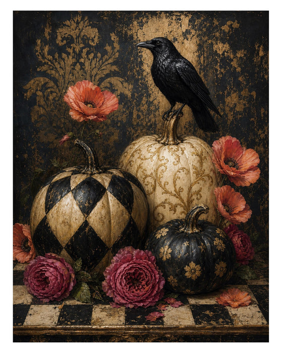 French Country Pumpkins rice paper