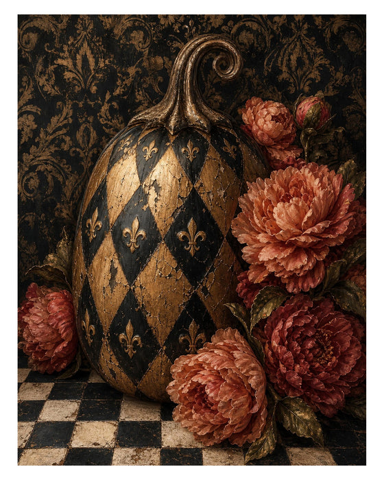 French Country Pumpkins rice paper