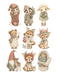 Hazel Hollow Kitten Lamb and Fawns waterslide transfer sheet