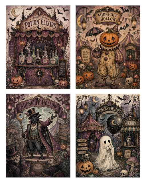 Midnight Hollow Carnival Midway rice paper