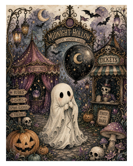 Midnight Hollow Carnival Midway rice paper
