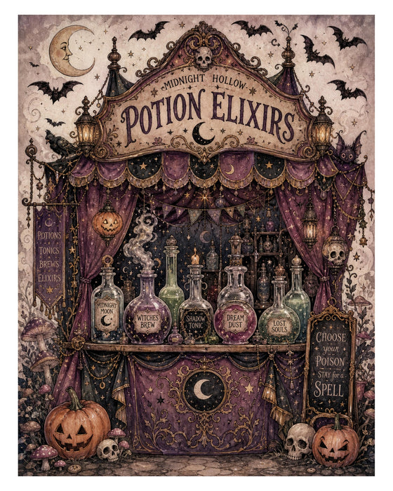 Midnight Hollow Carnival Midway rice paper