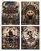 Midnight Hollow Carnival Rides rice paper