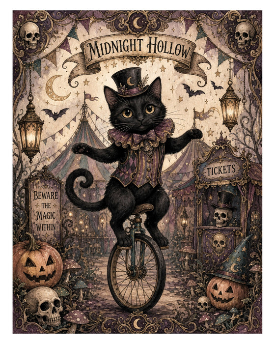 Midnight Hollow Carnival Rides rice paper