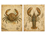 Naturalist Sea Specimens: Crab, Lobster, Sea Star & Sea Urchin rice paper