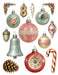 Vintage Glass Ornament waterslide transfer set - sheet 4