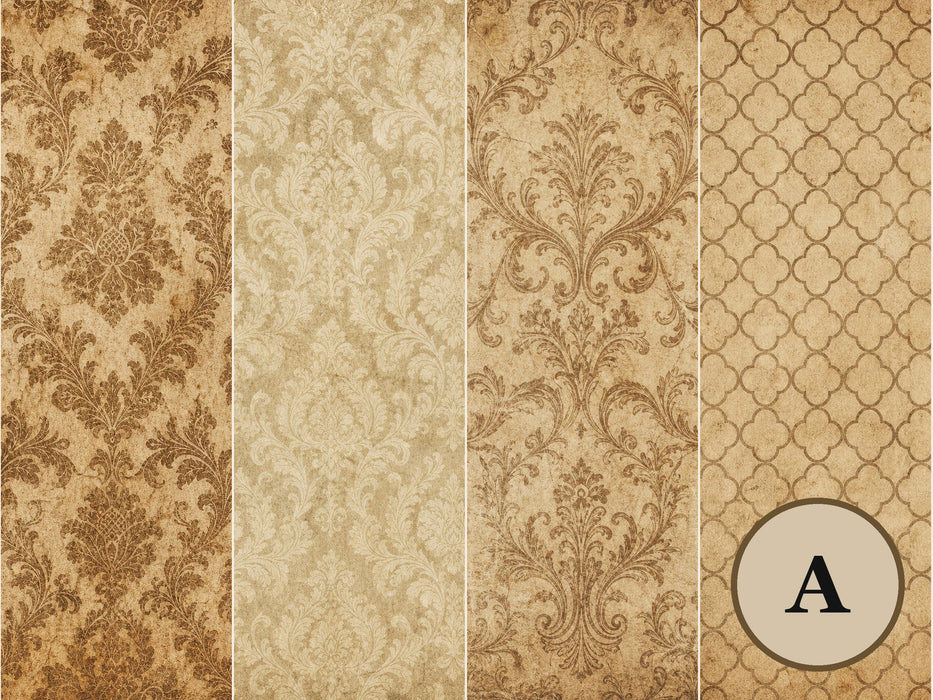 Vintage Neutral rice paper Set A