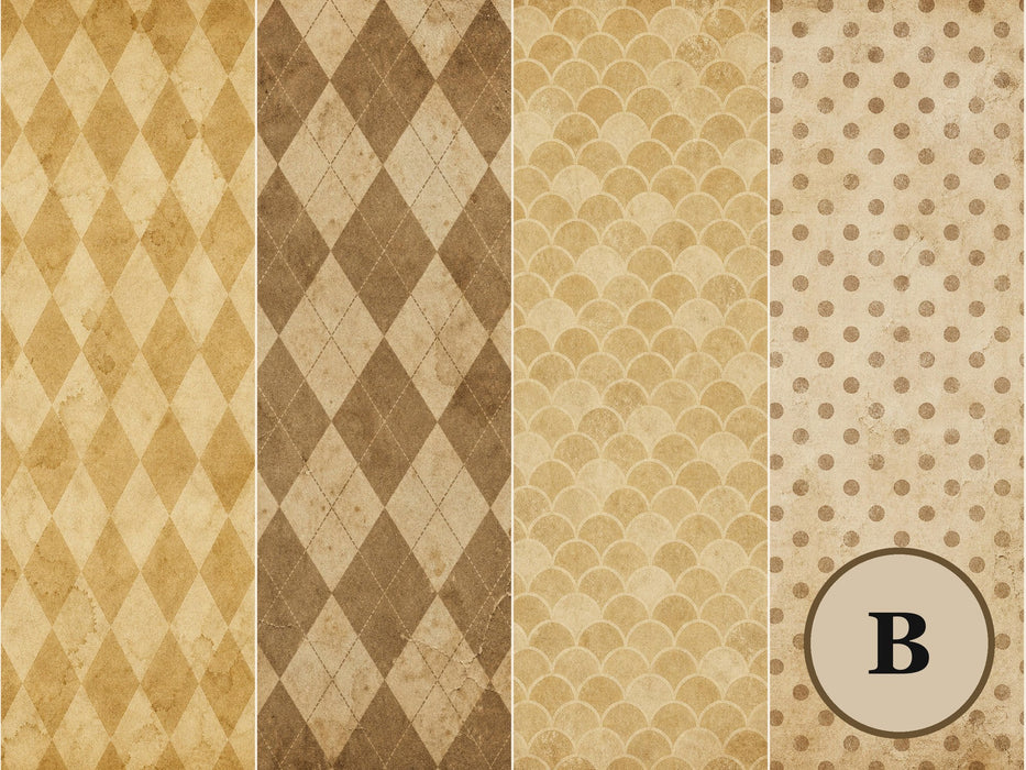 Vintage Neutral rice paper Set B