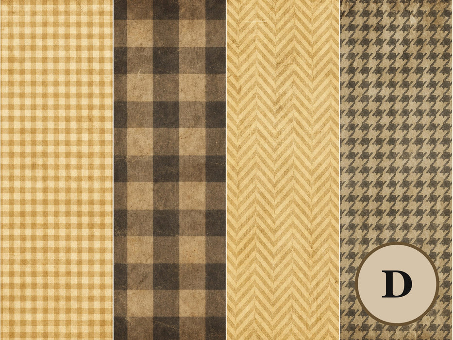 Vintage Neutral rice paper Set D