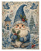 Whimsical Blue Folk Christmas rice paper