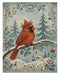 Whimsical Blue Folk Christmas rice paper