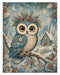 Whimsical Blue Folk Christmas rice paper